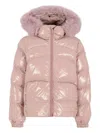 Colmar Quilted Fur-trimmed Jacket In Pink
