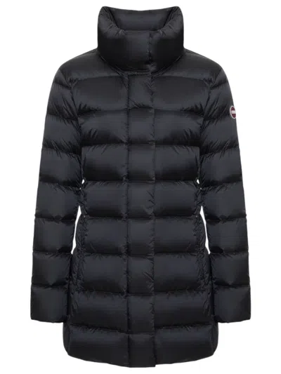 Colmar Quilted High Collar Down Jacket In Black