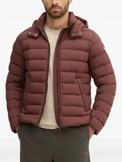 Colmar Quilted Hooded Jacket In Brown