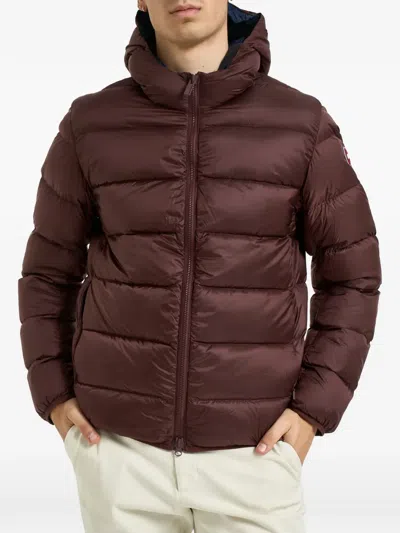 Colmar Quilted Hooded Jacket In Burgundy