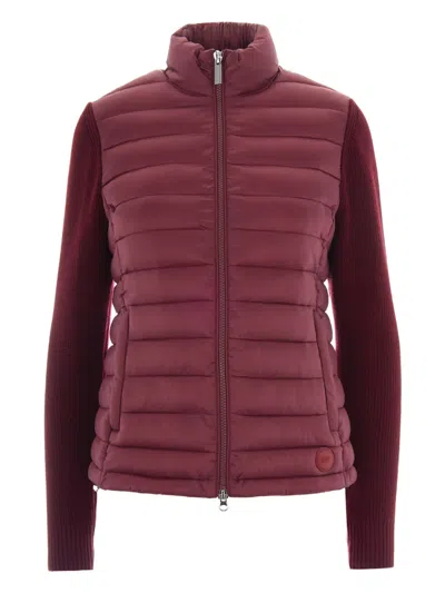 COLMAR QUILTED KNITTED-SLEEVE JACKET
