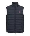 Colmar Quilted Logo Vest In Blue