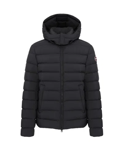 Colmar Quilted With Detachable Hood Down Jacket In Black