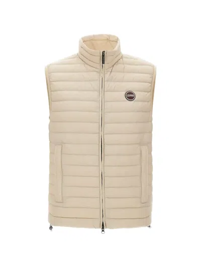 Colmar Quilted Zipped Gilet In Neutral