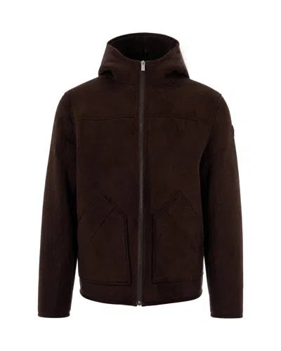 Colmar Regular-fit Suede Flap-pocket Casual Jacket In Animal Print