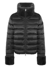 Colmar Reversible High-neck Faux-fur Down Jacket In Black