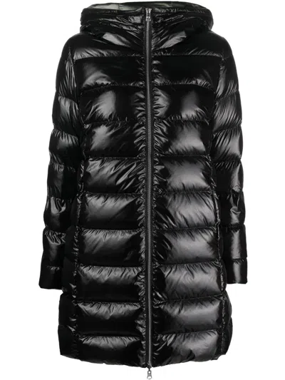 Colmar Reversible Padded Hooded Coat In Black