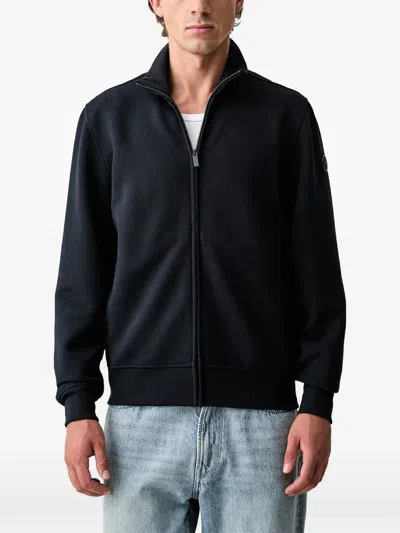 Colmar Ribbed Jacquard Zip-up Sweatshirt In Blue