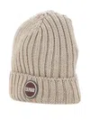 Colmar Ribbed Logo-patch Beanie Hat In Neutral