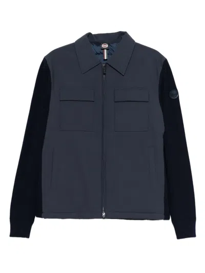 Colmar Ribbed-sleeve Flap-pocket Jacket In Blue