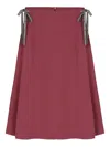 Colmar Ribbon Tie Midi Skirt In Red