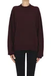 Colmar Rounded Neckline Pullover In Burgundy
