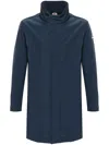 Colmar Rubberised Logo Patch Coat In Blue