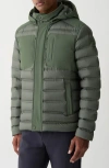 Colmar Seamless Water Repellent Hooded Down Jacket In Green