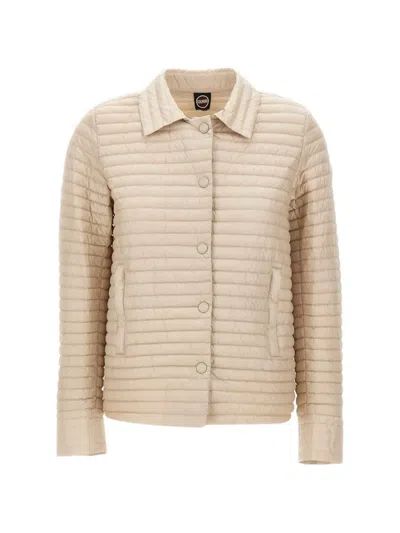 Colmar Shirt-collar Puffer Jacket In Neutral