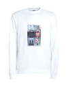 Colmar Skew Man Sweatshirt White Size L Cotton In White
