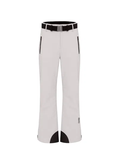Colmar Slightly Flared Velvet Ski Pants In White