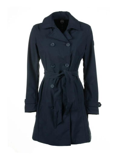 Colmar Softshell Trench Coat With Belt At The Waist In Blu