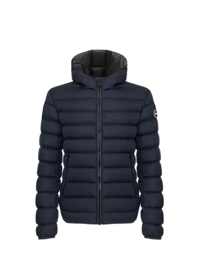 Colmar Sporty Down Jacket With Detachable Hood In Blue