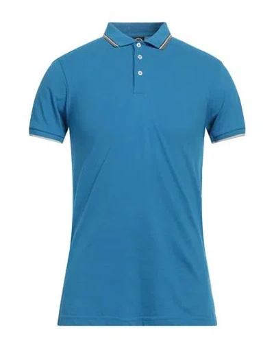 Colmar Start Man Polo Shirt Azure Size S Cotton In Blue
