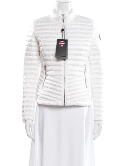 Pre-owned Colmar Striped Down Jacket In Gray