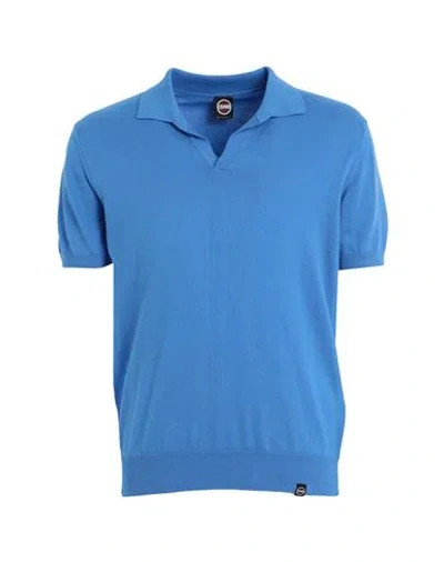 Colmar Superfine Man Sweater Azure Size M Cotton In Blue