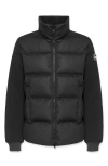 Colmar Technical Knit Fisherman Rib Down Jacket In Black