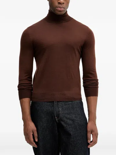 Colmar Turtleneck Long-sleeve Sweater In Brown