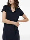 Colmar V-neck Logo Mini Dress In Blue