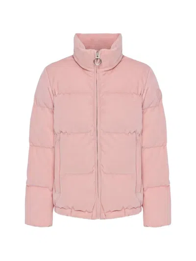 Colmar Kids' Velvet Padded Jacket In Pink