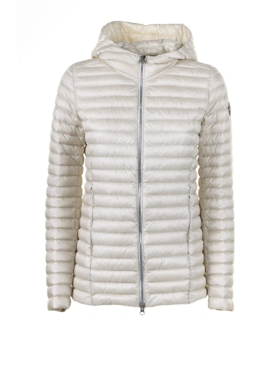 Colmar White Down Jacket With Hood In Porcellana