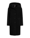 Colmar Woman Coat Black Size 10 Polyester, Acrylic, Virgin Wool, Elastane In Black