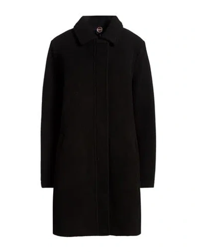 Colmar Woman Coat Black Size 10 Polyester, Acrylic, Virgin Wool, Elastane