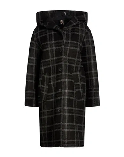 Colmar Woman Coat Black Size 2 Polyester, Acrylic, Wool, Elastane