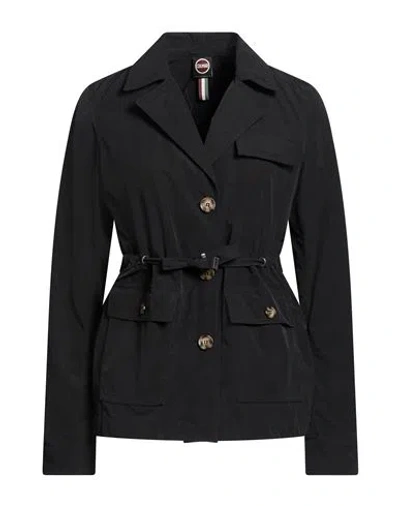 Colmar Woman Jacket Black Size 12 Polyester, Cotton, Polyamide