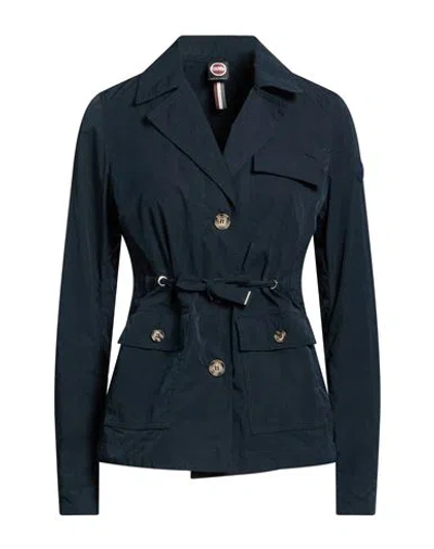 Colmar Woman Jacket Navy Size 10 Polyester, Cotton, Polyamide In Blue