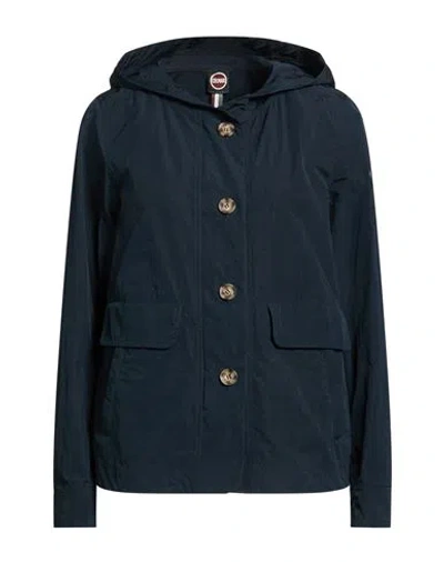 Colmar Woman Jacket Navy Size 8 Polyester, Cotton, Polyamide In Blue