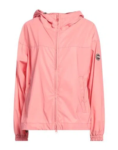 Colmar Woman Jacket Salmon Pink Size 12 Polyester