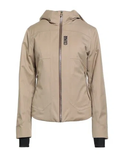Colmar Woman Jacket Sand Size 14 Wool, Polyester In Brown