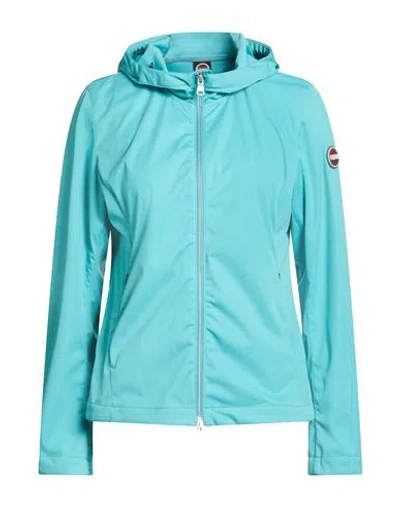 Colmar Woman Jacket Turquoise Size 8 Polyester In Blue