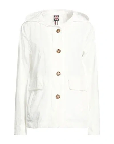 Colmar Woman Jacket White Size 12 Polyester, Cotton, Polyamide