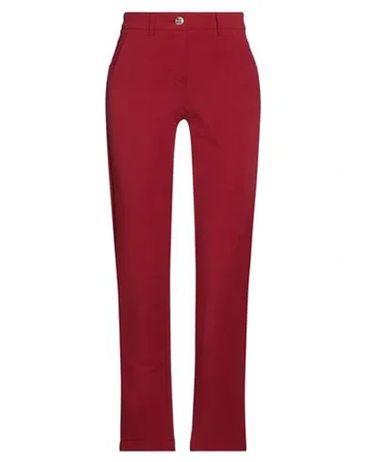 Colmar Woman Pants Brick Size 2 Polyamide, Wool, Elastane In Red