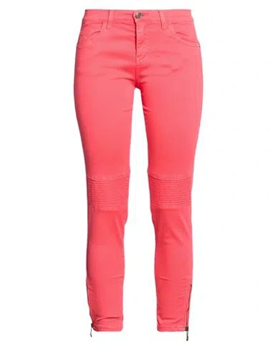Colmar Woman Pants Coral Size 6 Cotton, Elastane In Pink