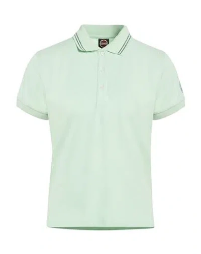 Colmar Woman Polo Shirt Light Green Size S Cotton, Elastane