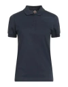 Colmar Woman Polo Shirt Navy Size S Cotton In Blue