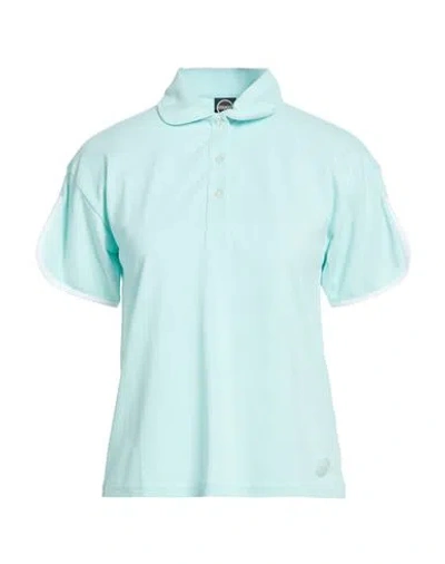 Colmar Woman Polo Shirt Sky Blue Size L Cotton, Elastane