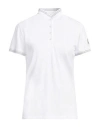 Colmar Woman Polo Shirt White Size L Cotton, Elastane In White