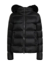 Colmar Down Jacket Detachable Faux Fur Hood In Black