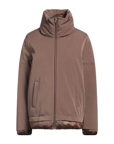 Colmar Woman Puffer Brown Size 8 Polyester, Polyamide, Elastane