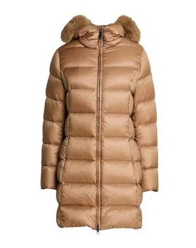 Colmar Woman Puffer Camel Size 2 Polyamide In Brown